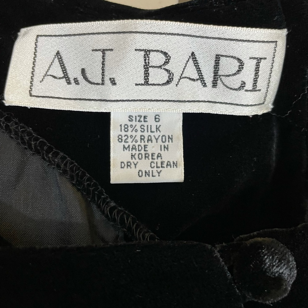 AJ BARI Vintage Velvet Blackout Silver Moon Dress - Picture 6 of 15